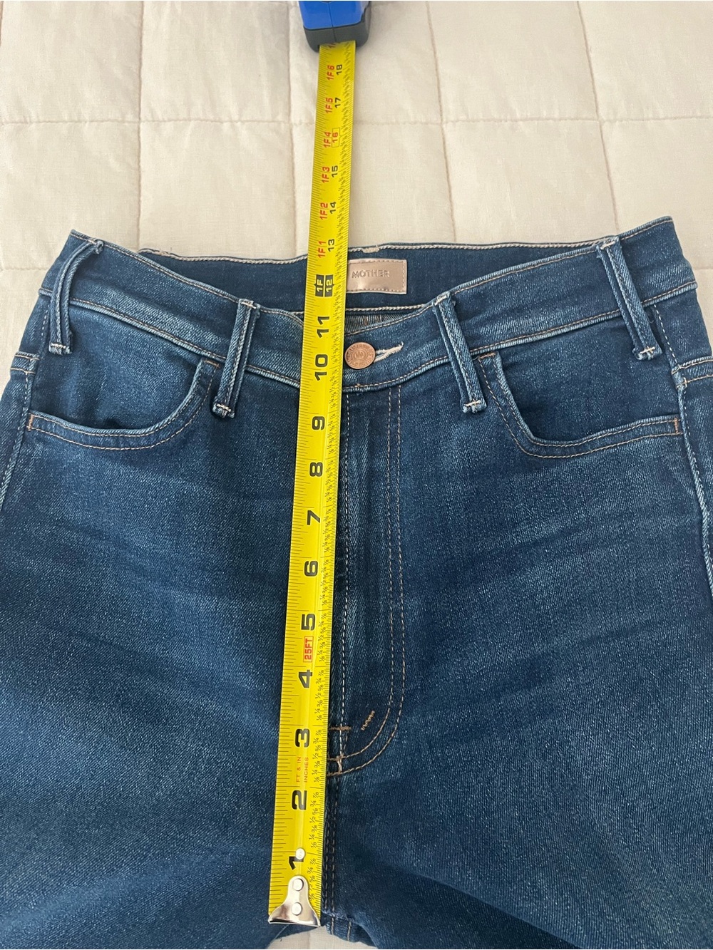 Mother jeans Women's Dark Blue High-Rise Flare Jeans - Picture 11 of 12